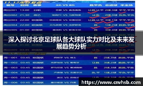 深入探讨北京足球队各大球队实力对比及未来发展趋势分析